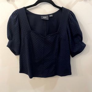 Maeve Small Navy Blue Crop Top